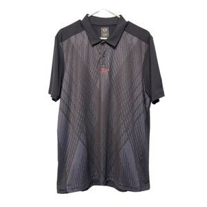 OAKLEY UNLV Las Vegas Logo Patch Logo Gray Polo Shirt Size Large EUC #1805